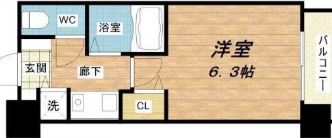 大阪市中央区、築21年から30年の一般的なマンション間取り